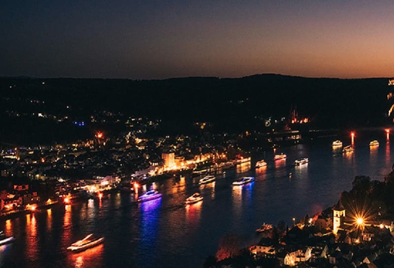 Lễ hội Rhine in Flames: Sự kiện pháo hoa rực rỡ trên dòng sông Rhine ở Đức